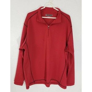 NWOT Men's XL Red Pebble Beach Golf Zip Neck Pullover Shirt
